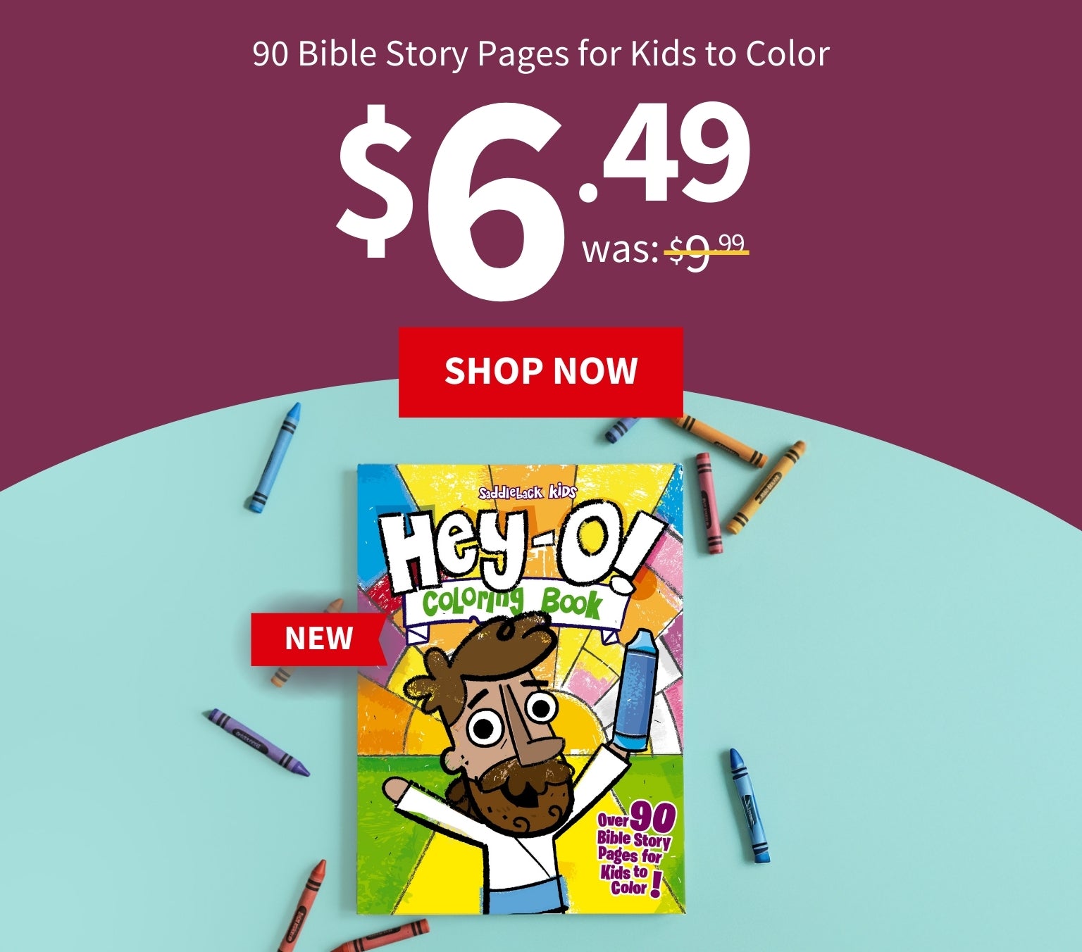 90 Bible Story Pages for Kids to Color $6.49 was $9.99 - Shop Now
