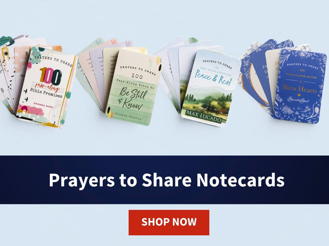Collection of prayer notecards with various designs on a light blue background