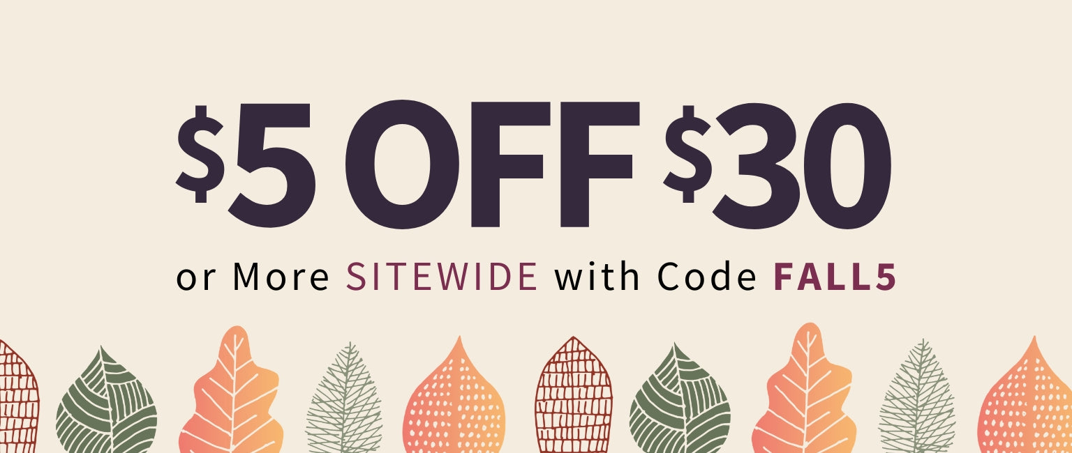 $5 Of $30 or More Sitewide with code FALL5