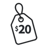 Gift tag with $20