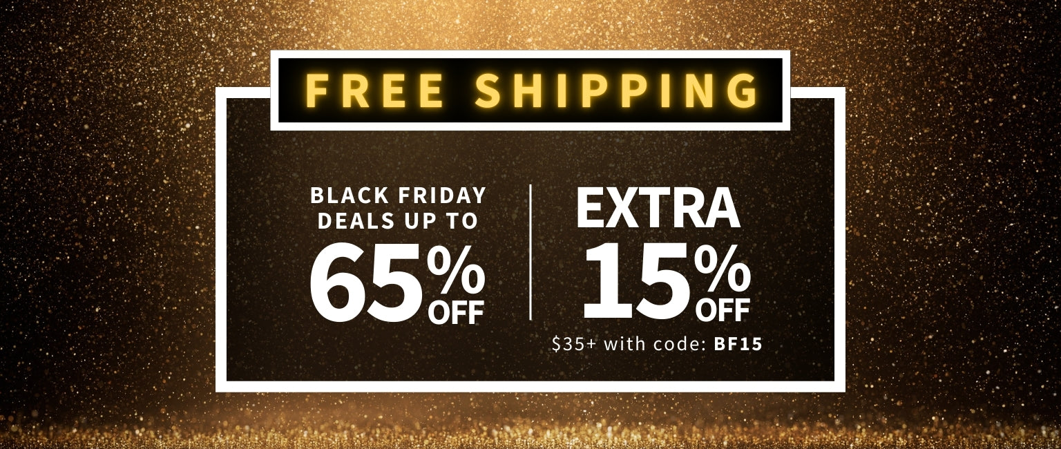 Free Shipping, Black Friday Deals up to 65% Off, Extra 15% off $35+ with code: BF15