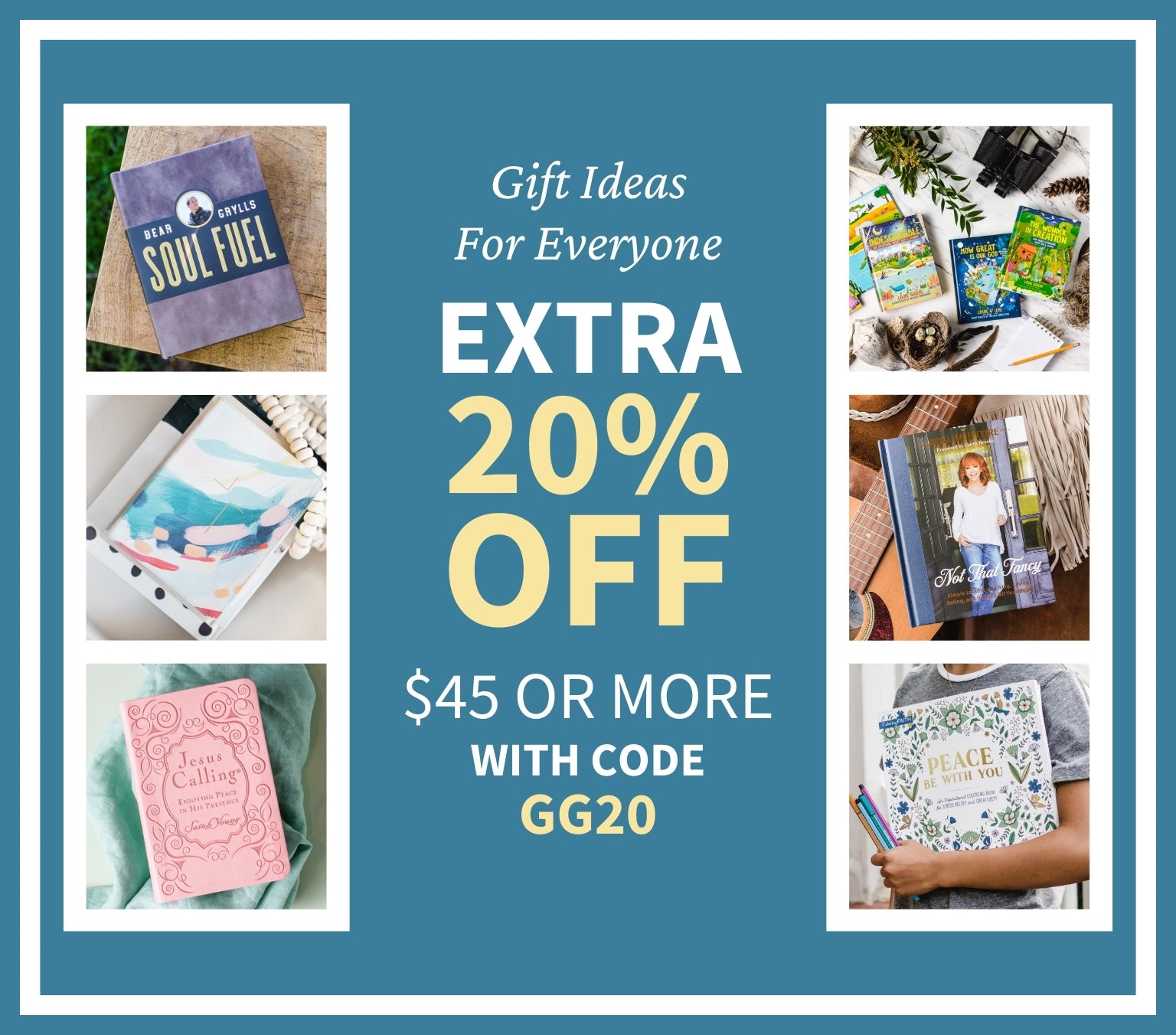 Gifts for everyone - take an extra 20% off $45 or more with code GG20