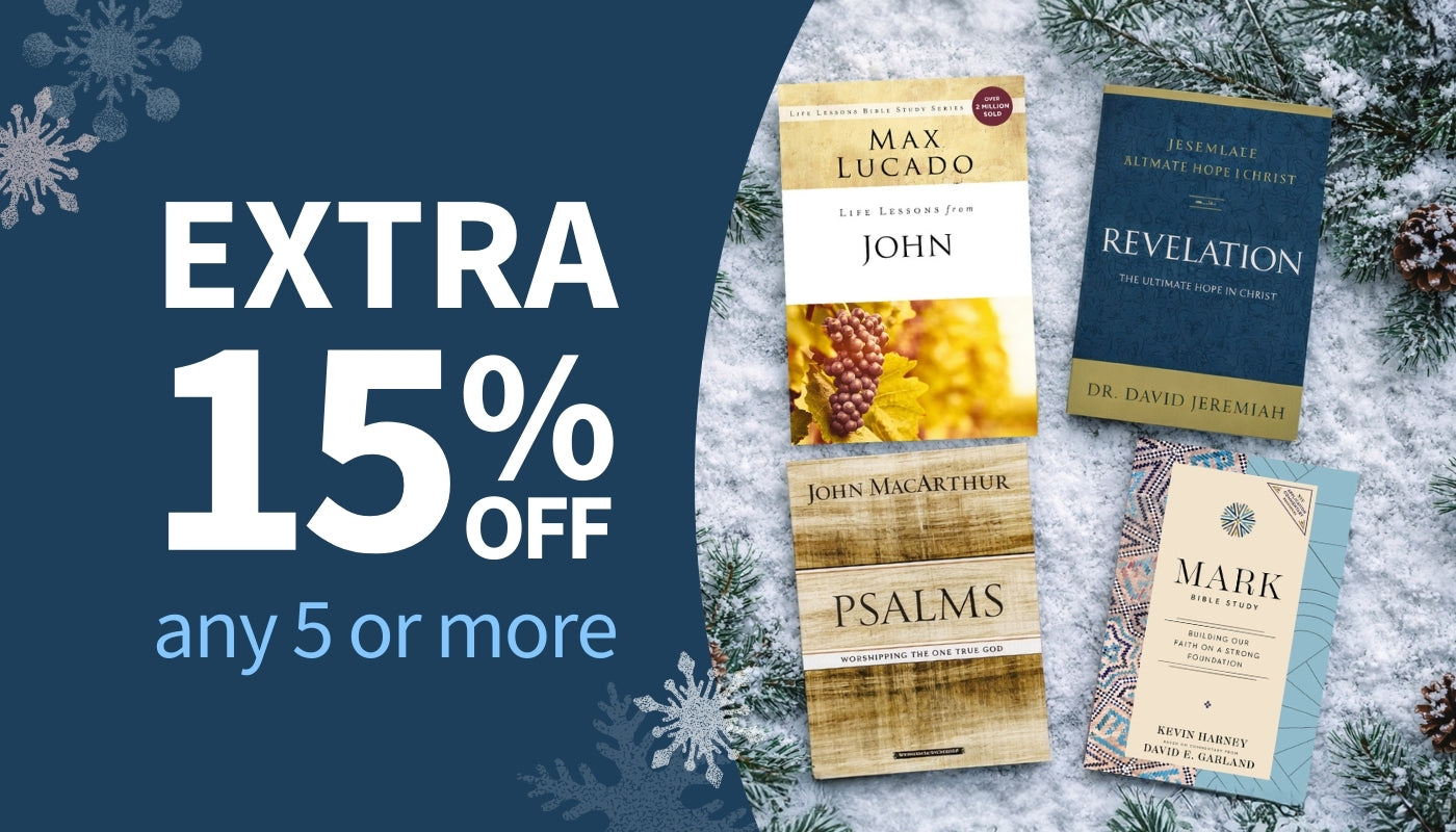 Promotional graphic for books with a discount offer on a snowy background