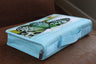 2 Corinthians 5:17 Butterfly Bible Cover for Women, Zippered, with Handle, Canvas, Aqua, Large