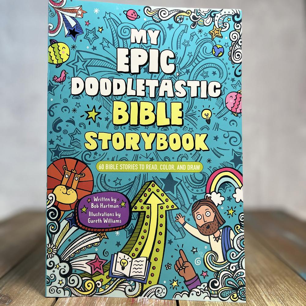 My Epic, Doodletastic Bible Storybook: 60 Bible Stories to Read, Color, and Draw