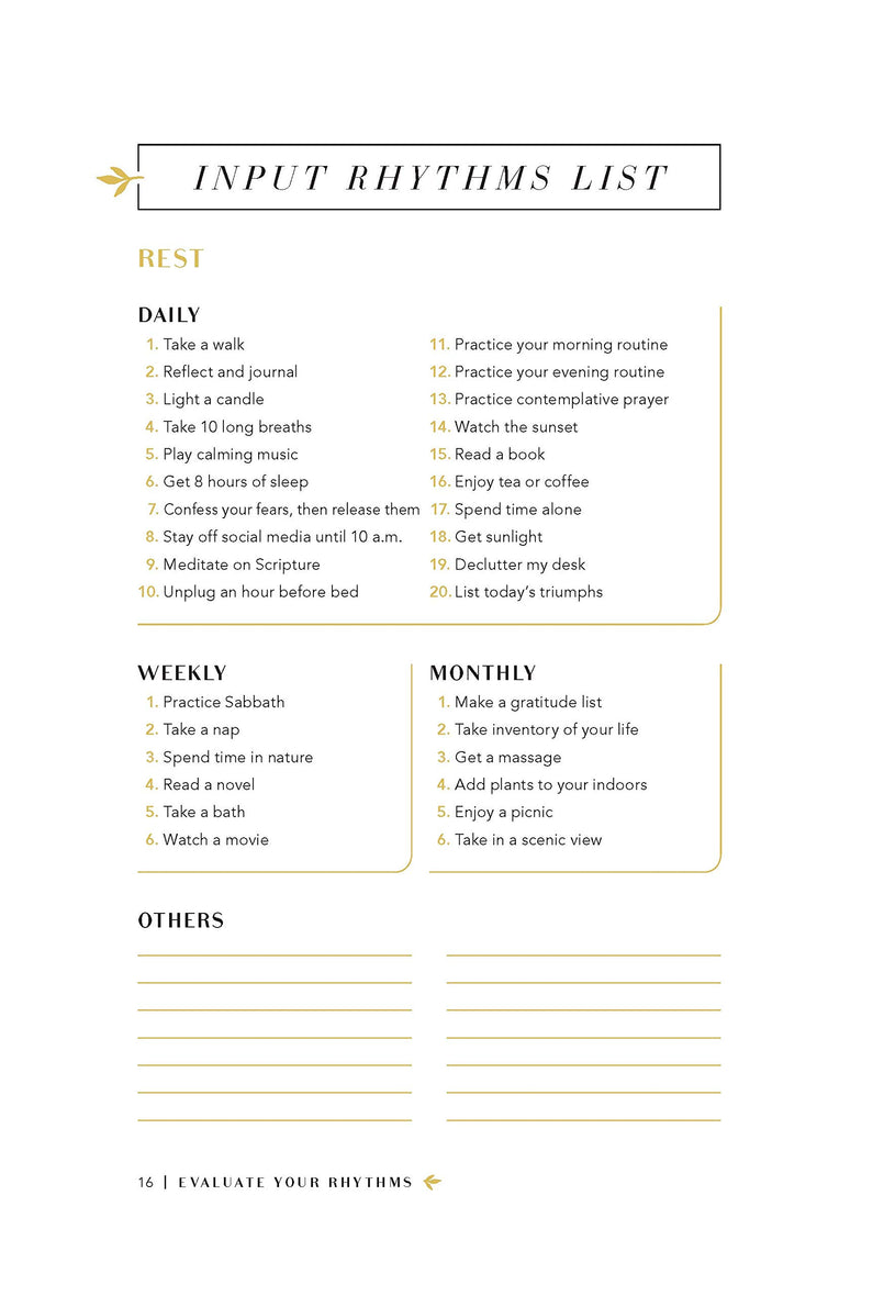 Rhythms for Life Planner and Journal: 90 Days to Peace and Purpose