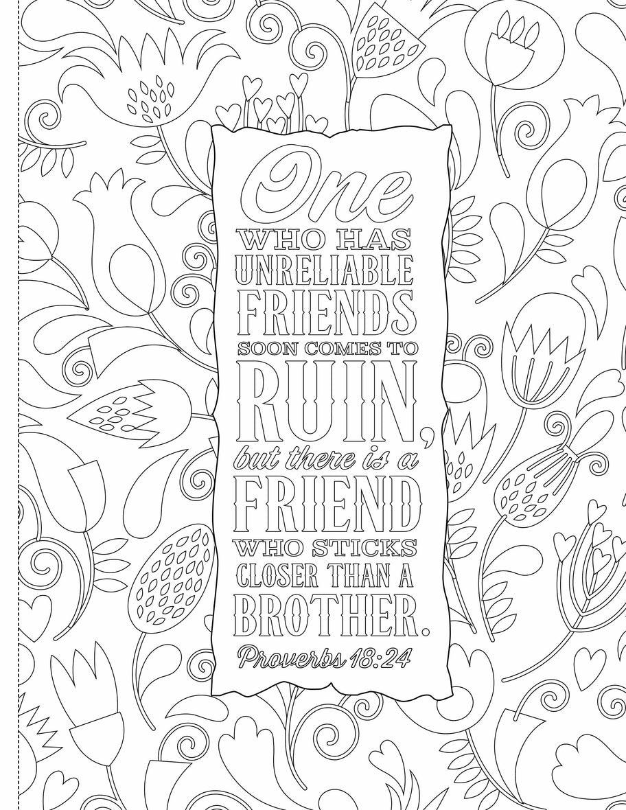 The Word in Color Coloring Book: Inspirational Bible Verse Coloring Pages  for R