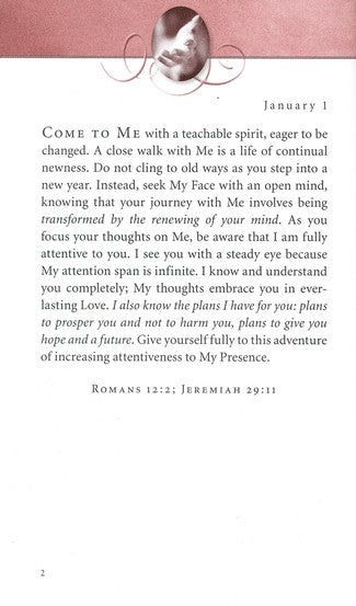 Jesus Calling, Pink Leathersoft, with Scripture References: Enjoying Peace in His Presence (a 365-Day Devotional)